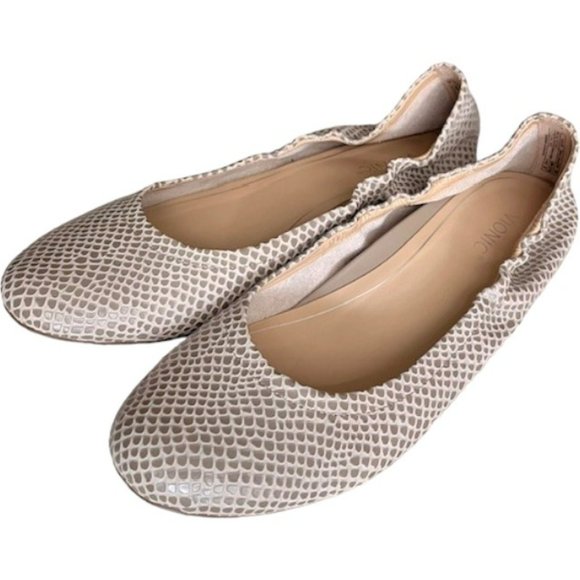 Vionic Alexa Lizard Ballet Flats - Gray -  9 - Picture 4 of 9